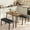 Retro color, variant on COZONY Dining Table Set for 4, Space-Saving Kitchen Table with 2 Upholstered Benches, Wood Top, Metal Frame