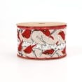 thumbnail image 4 of LaRibbons 2 1/2" Wired Ribbon | "Cardinal" Natural/Red Multi | 10 Yard Roll, 4 of 6