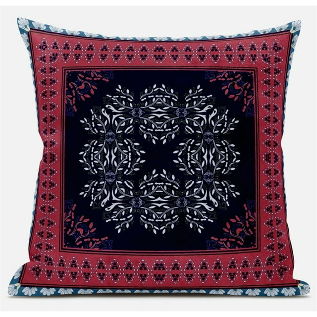 Couronne de Fenêtre Palais Jeter Tissu Oreiller en Rouge Bleu Blanc 20x20