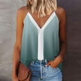 thumbnail image 2 of HAPIMO Women's Summer Tank Tops V-Neck Blouse Colorblock Print Tops Sleeveless Shirts for Girls Daily Basic Camisole Casual Strap Camis Green L, 2 of 4
