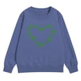 thumbnail image 4 of Otqutp Girls Boys St Patricks Day Sweatshirt Kids Irish Clove𝐫 Heart Graphic Crewneck Pullover Swea𝐭 Shirt Saint Casual Pullover Top, 4 of 8