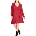 thumbnail image 1 of City Chic Robe Portefeuille à Pois pour Femmes, Rouge, Grande Taille, TP/14W, 1 of 1