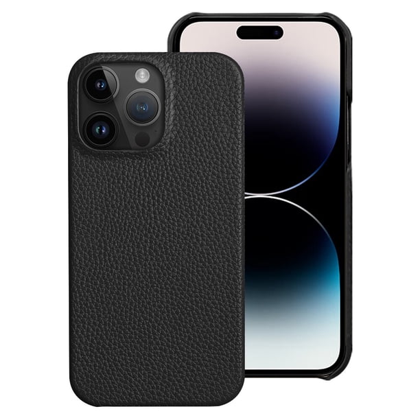 Funda de teléfono de piel de vaca genuina para iPhone 13 14 Pro Max 12 Mini 11 12 Pro Max X XR XS Max 6 6S 7 8 Plus SE 2020 Tan Jianjun unisex