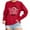 Red, variant on Wang6 Plus Size Christmas Sweatshirts for Women Trendy Xmas Long Sleeve Nana Claus Letter Printed Pullovers Causal Loose Fit Crew Neck Graphic Tops Shirts White XL