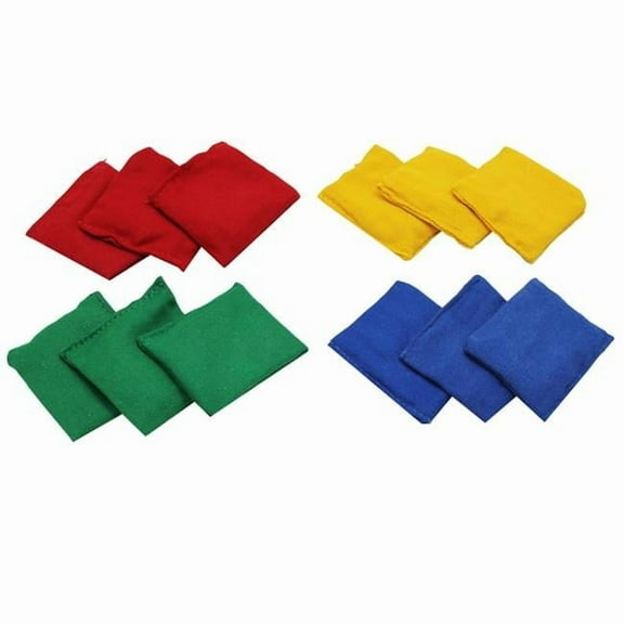 3 x 3 in. Bean Bags Nylon Cover Plastic Bead Filling - 12 Per Pack - Pack of 2