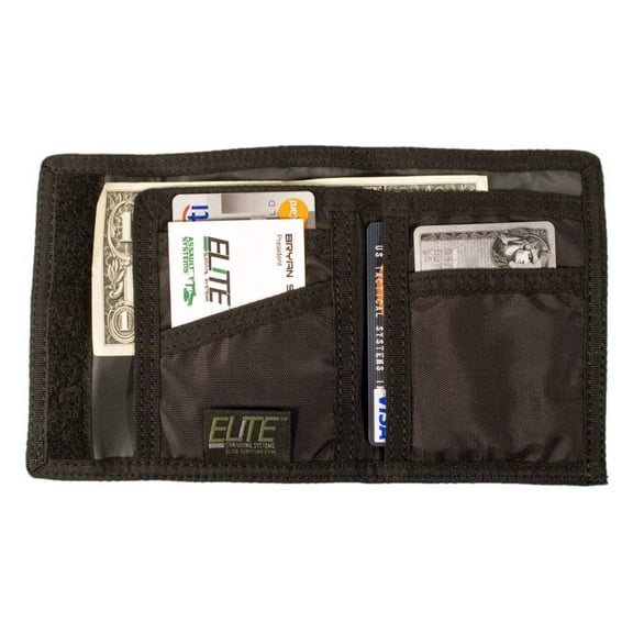 Elite Survival Systems Tri-Fold Wallet, Black