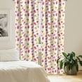 thumbnail image 2 of Ambesonne Ice Cream Curtains, Watercolor Cone, Pair of 28"x84", Multicolor, 2 of 5