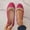Red, variant on Womens Pink Rhinestone Ballet Flats Sparkly Crystal Slip-On Shoes Comfortable Flock Suede Round Toe for Wedding & Work,Size 7