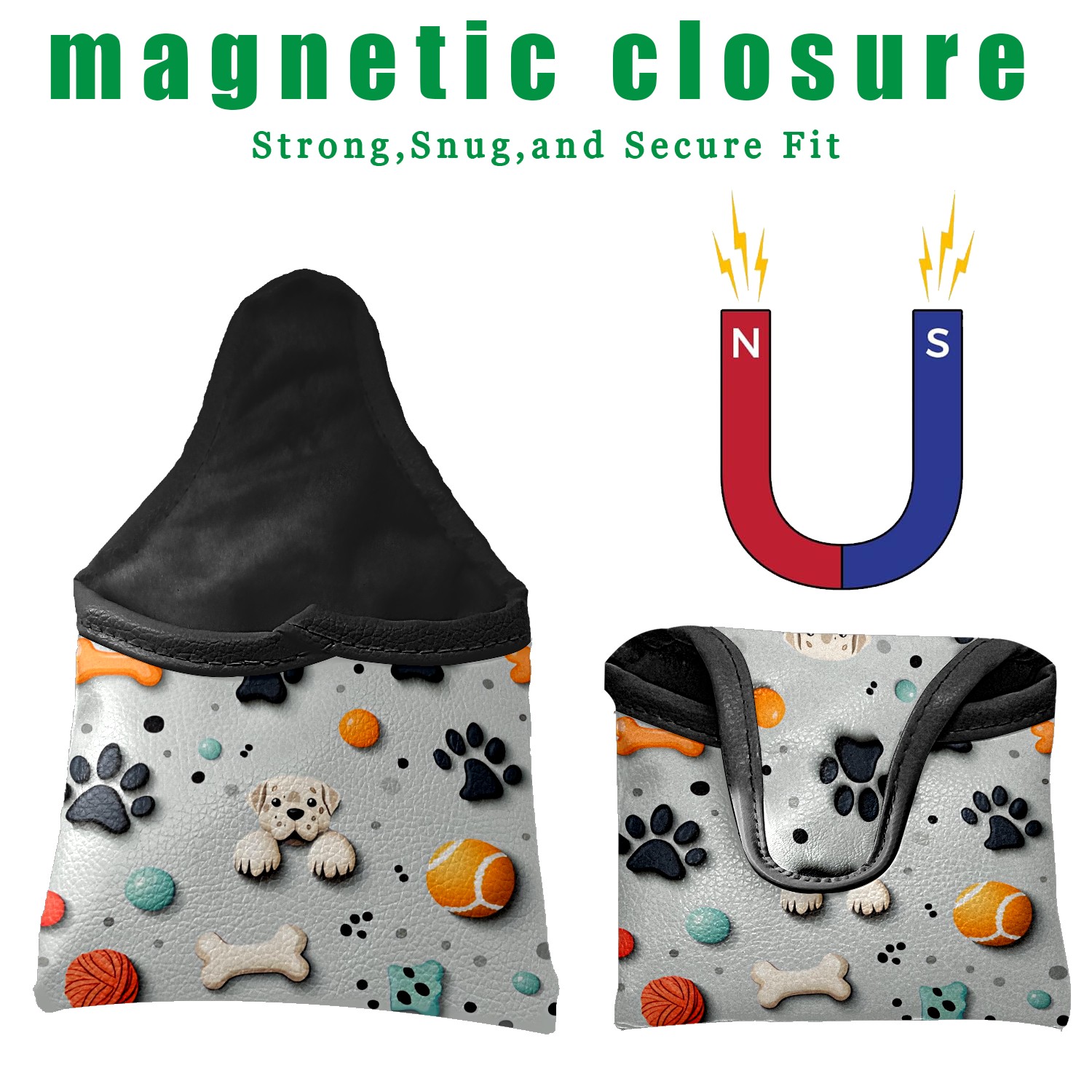 Novelty Pet Toy Putter Cover, Unique Gray Design, Waterproof Golf Headcover