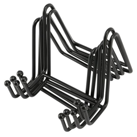 5 Pack Metal Display Stands Black Iron Easel for Plate Stand Plate Holder Display Stands for Picture, Decorative,1 x Display stand,black