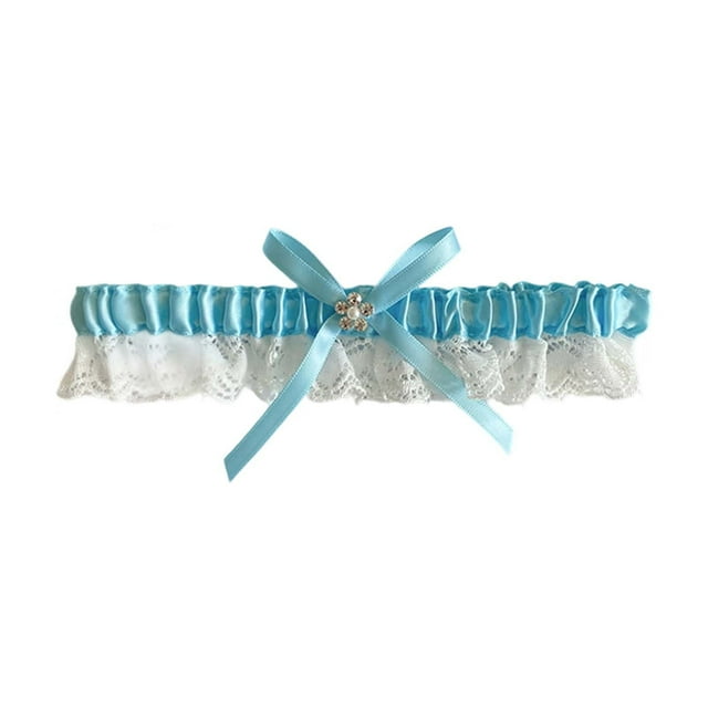Elegant Bridal Wedding Garter with Rhinestone Lace Design for Bride and Prom Night