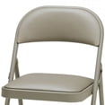 thumbnail image 3 of MECO Sudden Comfort Deluxe Chicory Vinyl Padded Folding Chair, (Set of 4), 3 of 4