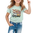 thumbnail image 1 of MIASHUI T-Shirts Graphiques de Pâques pour Garçons, Doux, Décontractés, à Manches Courtes, Hauts Colorés pour Enfants, Vert Pâle, 10-11 Ans, 1 of 4