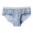 thumbnail image 1 of Gibobby Bragas Bikini Elásticas Calzoncillos femeninos cómodos y sexis M ~ 2XL, bragas algodón para mujer, lencería transpirable colores sólidos, ropa interior para mujer （Azul， M), 1 of 4