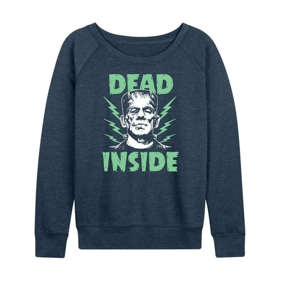 Classic Monsters - Frankenstein - Dead Inside - Electrified - Women's Lightweight French Terry Long Sleeve Shirt