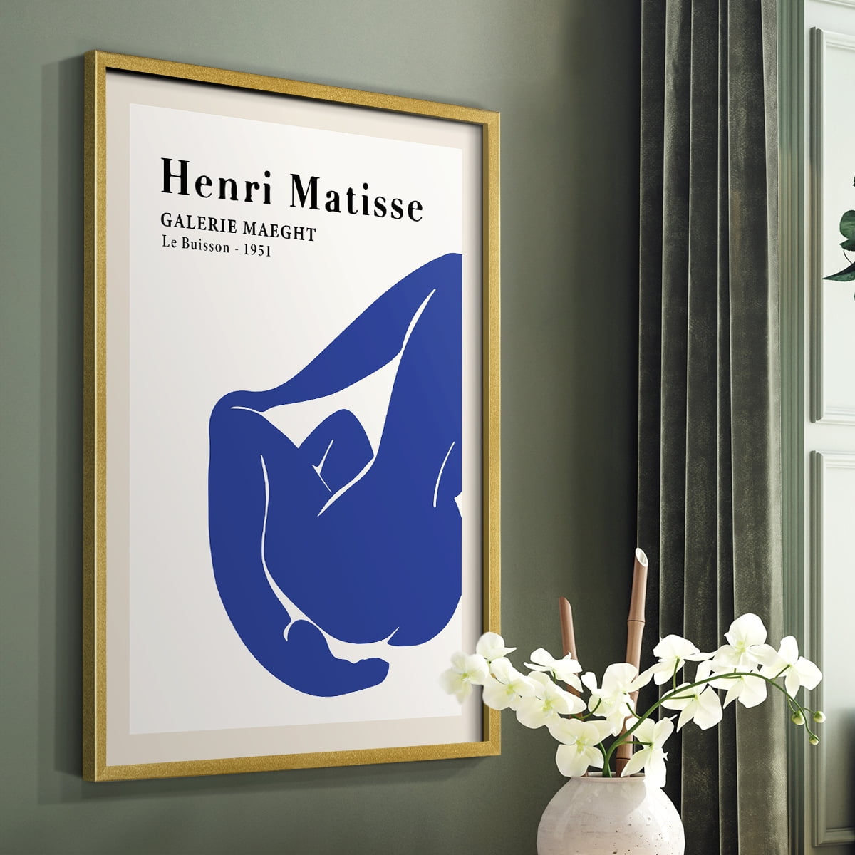 Matisse CXVIII Framed Print in Gold Solid Wood 16 x 20 Framed Print