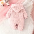 thumbnail image 4 of TMOYZQ Newborn Baby Cartoon Bear Snowsuit Girls Boys Fall Winter Fleece Coat Outfits Cold Weather Heart Print Warm Hooded Jumpsuit Outwear, 4 of 7