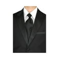 thumbnail image 4 of GN GIORGIO NAPOLI Men's Tuxedo Suit 1 Button Peak Lapel Jacket Adjustable Pants Black, 4 of 4