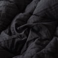 thumbnail image 2 of JML Ensemble de Couette Très Grand Size 3 Pcs - 480GSM Texture Froissée Design Carré, Noir, 2 of 5
