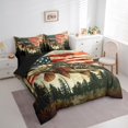 thumbnail image 4 of Homewish Farmhouse Base Fish Bedding Comforter Set 7pcs, Vintage American Flag Queen Bedding Sets, Western Old Fashion Reversible Queen Sheet Sets, Breathable Home Decor, 4 of 8
