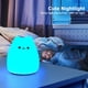 thumbnail image 4 of Luz nocturna LED de gato, de silicona y a pilas, ideal para habitación de bebé, con luz blanca cálida y 7 modos de respiración (mini gato famoso), 4 of 5