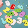 thumbnail image 5 of 4 Packs Glitters Chenille Number Patches 8.4cm / 3.3" Embroidery Numbers Patches for T-Shirt, Hats, Bags (White, 1), 5 of 6