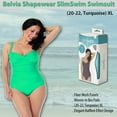thumbnail image 4 of Belvia Shapewear Slimswim Tummy Control Traje de baño Bikini (Turquesa) XL Belvia JML-SS-TURQ-2022, 4 of 5