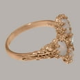 thumbnail image 4 of LBG British Made 14k Rose Gold Cubic Zirconia & Opal Womens Cluster Ring - 33 size options - Size 11.75, 4 of 6