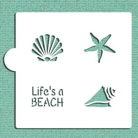 Designer Stencils Life's a Beach Cookie and Craft Stencil CM052
