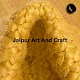 thumbnail image 6 of Jaipur Art And Craft Rustic Vintage Yellow Hand Braided Modern Reversible Round Jute Area Rug (3x3 Sq Ft), 6 of 6