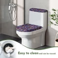 thumbnail image 4 of HELLHERO Footprint Lid Cover Set for Toilet & 2-Piece Round Toilet Lid Dust Cover & Elastic Edge for Hotel Home, 4 of 8