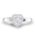 thumbnail image 4 of Rosec Jewels Heart Diamond Engagement Ring (Lab Created) - 6 mm - Certified EF-VS Quality, 18K White Gold, US 5.00, 4 of 8