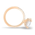 thumbnail image 4 of 2.00Ct Princess Cut Moissanite Solitaire Engagement Ring, Wrap Hidden Halo & Pavé, 18K Rose Gold, 4 of 7
