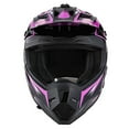 thumbnail image 3 of 1Storm Youth Kids Motocross Helmet BMX MX Bike Helmet Teenager Racing Style Youth_HF801; Racing Pink + Goggles + Skeleton Glove Bundle, 3 of 8