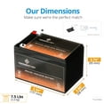 thumbnail image 4 of Chrome Battery 12V (12 Volt) (12 Volt) 12Ah SLA Battery replaces Cb12-12 Np12-12 Bp12-12 Es12-12 Ub12120 - 8pk, 4 of 7