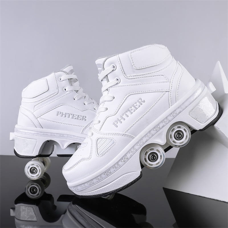 Unisex Roller Skate Shoes Sneakers Roller Shoes 2-in-1