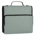 thumbnail image 2 of Haosy 3 Ring Zipper Binder with Shoulder Strap Waterproof Trapper Keeper 2 Inch D-Ring 500 Sheets Capacity, Antique Green, 2 of 8