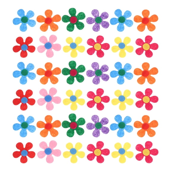 HOOWIFFY Assorted Color Felt Flowers for Creative Crafts and Decorations 200 Pieces