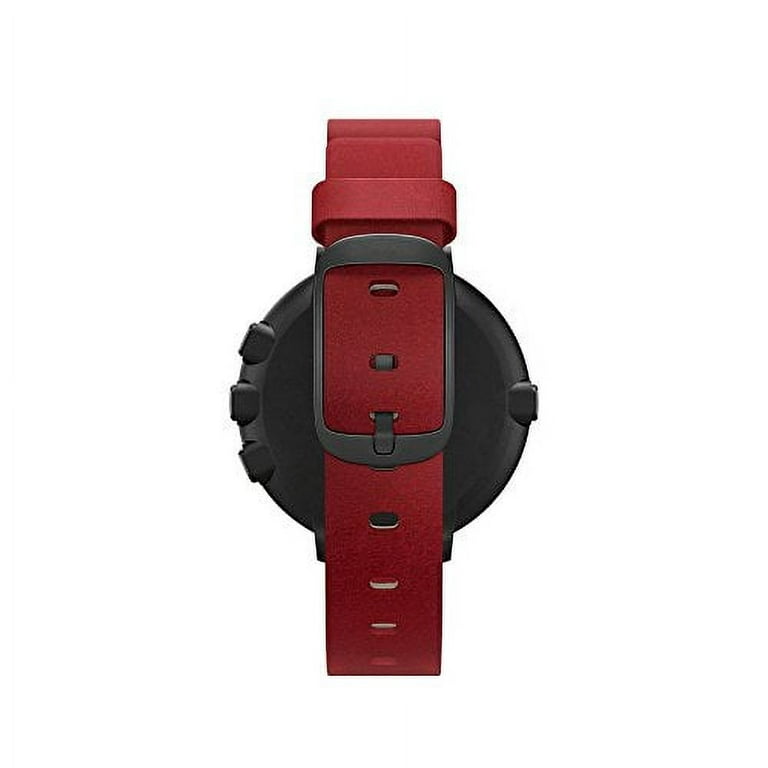 Pebble Time Round 14mm Smartwatch for Apple/Android Devices - Black/Red