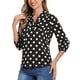 thumbnail image 4 of BLUSA DE CUELLO CON LAZO Y PUÑO ELÁSTICO IMPRESA PARA MUJERES CHIC INSPIRE S NEGRO, 4 of 5
