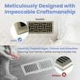 thumbnail image 5 of 4x10 Inches Heavy Duty Walkable Floor Register Easy Adjust Air Supply Lever Floor Vents - Seattle Design - Vent Cover for Home Floor - Antique Brass, 5 of 7