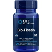 Life Extension Bio-Fisetin, fisetin, galactomannans from fenugreek seed, cellular health, cognitive health, longevity, Gluten-Free, Vegetarian, Non-GMO, 30 vegetarian capsules