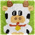 thumbnail image 1 of Latch Hook Kits Rug Animal Crochet Yarn Cushion Colour Pre-Printed Canvas Cover Rug Needlework DIY Hook and Latch Kit Home Decoration 30x30cm/12 X12inch, 1 of 9