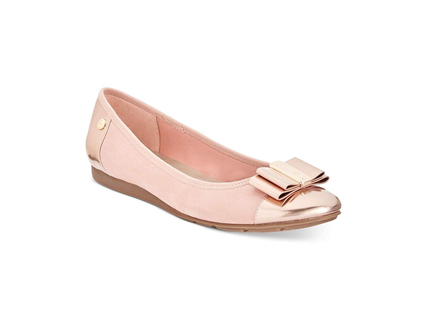 Anne Klein Womens Aricia Fabric Closed Toe Ballet Flats