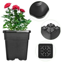 Waltyotur 1/2/3/5/8/10Gallon Plastic Grow Pots Plant Bonsai Square Garden Container 10 Pack