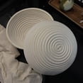 thumbnail image 4 of Bread Fermentation Basket with Cloth Bag Prevent Volatilization Natural Rattan Braided Bread Proofing Basket Sourdough Starter Bowl Baking Gift, 4 of 8
