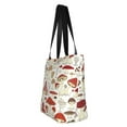 thumbnail image 4 of Easygdp Cartoon Mushrooms Stylish Canvas Handbag Shoulder Tote Bag, Shopping Bag with Zip, Suitable for Buying Groceries, Office, Fitness, 4 of 9