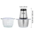 BENTISM Electric Food Chopper Food Processor 8+5 Cup Two Bowls Meat