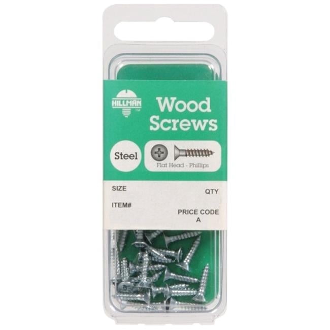 Hillman Wood Screws No. 6 X 1-1/4 " Phillips Flat Head Pack of 10