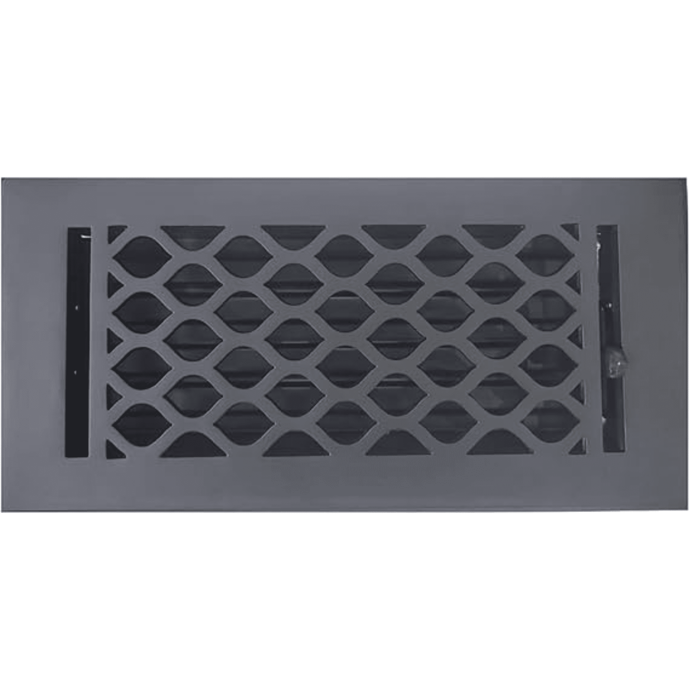 4"x10" (Duct Opening) Cast Aluminum All Metal by Caststo, Color-Matte Black, Overall (6"x12") Heavy Duty vent Cover- Wave